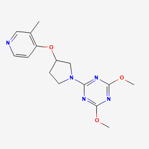 2,4-Dimethoxy-6-{3-[(3-methylpyridin-4-yl)oxy]pyrrolidin-1-yl}-1,3,5-triazine