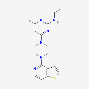 N-ethyl-4-methyl-6-(4-{thieno[3,2-c]pyridin-4-yl}piperazin-1-yl)pyrimidin-2-amine