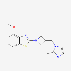 molecular formula C17H20N4OS B15122054 4-ethoxy-2-{3-[(2-methyl-1H-imidazol-1-yl)methyl]azetidin-1-yl}-1,3-benzothiazole 