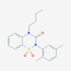 4-Butyl-2-(2,5-dimethylphenyl)-1,1-dioxo-1lambda6,2,4-benzothiadiazin-3-one