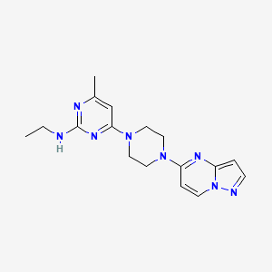 N-ethyl-4-methyl-6-(4-{pyrazolo[1,5-a]pyrimidin-5-yl}piperazin-1-yl)pyrimidin-2-amine