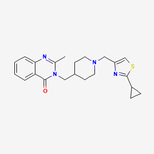 3-({1-[(2-Cyclopropyl-1,3-thiazol-4-yl)methyl]piperidin-4-yl}methyl)-2-methyl-3,4-dihydroquinazolin-4-one