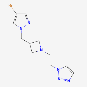 1-(2-{3-[(4-bromo-1H-pyrazol-1-yl)methyl]azetidin-1-yl}ethyl)-1H-1,2,3-triazole