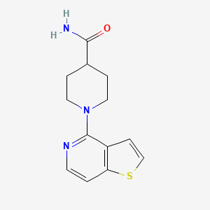 molecular formula C13H15N3OS B15122093 1-{Thieno[3,2-c]pyridin-4-yl}piperidine-4-carboxamide 