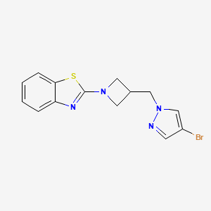 2-{3-[(4-bromo-1H-pyrazol-1-yl)methyl]azetidin-1-yl}-1,3-benzothiazole