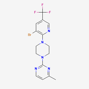 2-{4-[3-Bromo-5-(trifluoromethyl)pyridin-2-yl]piperazin-1-yl}-4-methylpyrimidine