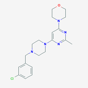 4-(6-{4-[(3-Chlorophenyl)methyl]piperazin-1-yl}-2-methylpyrimidin-4-yl)morpholine