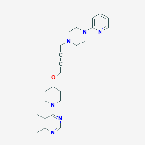 4,5-Dimethyl-6-[4-({4-[4-(pyridin-2-yl)piperazin-1-yl]but-2-yn-1-yl}oxy)piperidin-1-yl]pyrimidine