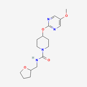 4-[(5-methoxypyrimidin-2-yl)oxy]-N-[(oxolan-2-yl)methyl]piperidine-1-carboxamide