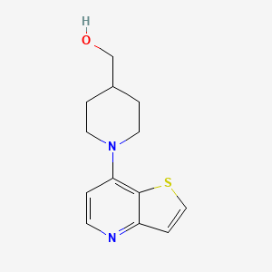 molecular formula C13H16N2OS B15122165 (1-{Thieno[3,2-b]pyridin-7-yl}piperidin-4-yl)methanol 