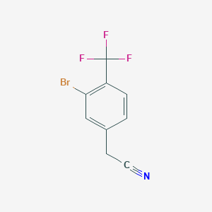 molecular formula C9H5BrF3N B1512217 2-(3-Bromo-4-(trifluoromethyl)phenyl)acetonitrile CAS No. 1214372-42-5