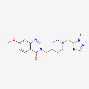 molecular formula C19H24N6O2 B15122174 7-methoxy-3-({1-[(1-methyl-1H-1,2,4-triazol-5-yl)methyl]piperidin-4-yl}methyl)-3,4-dihydroquinazolin-4-one 