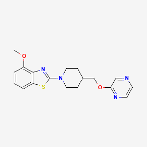 4-Methoxy-2-{4-[(pyrazin-2-yloxy)methyl]piperidin-1-yl}-1,3-benzothiazole