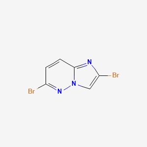 molecular formula C6H3Br2N3 B1512224 2,6-Dibromoimidazo[1,2-b]pyridazine CAS No. 1105714-53-1