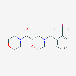 molecular formula C17H21F3N2O3 B15122243 2-(Morpholine-4-carbonyl)-4-{[2-(trifluoromethyl)phenyl]methyl}morpholine 