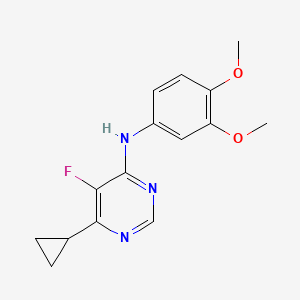 6-cyclopropyl-N-(3,4-dimethoxyphenyl)-5-fluoropyrimidin-4-amine