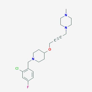 1-[4-({1-[(2-Chloro-4-fluorophenyl)methyl]piperidin-4-yl}oxy)but-2-yn-1-yl]-4-methylpiperazine