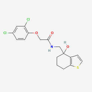 2-(2,4-dichlorophenoxy)-N-[(4-hydroxy-4,5,6,7-tetrahydro-1-benzothiophen-4-yl)methyl]acetamide