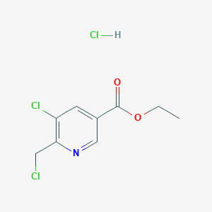 molecular formula C9H10Cl3NO2 B1512227 Ethyl 5-chloro-6-(chloromethyl)nicotinate hydrochloride CAS No. 1384264-44-1
