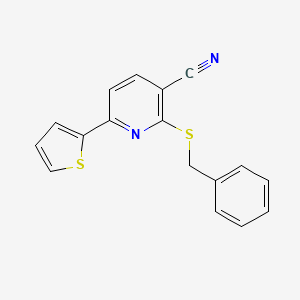 2-(Benzylsulfanyl)-6-(thiophen-2-YL)pyridine-3-carbonitrile