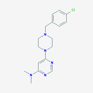 6-{4-[(4-chlorophenyl)methyl]piperazin-1-yl}-N,N-dimethylpyrimidin-4-amine