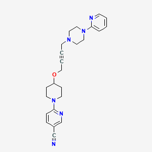 6-[4-({4-[4-(Pyridin-2-yl)piperazin-1-yl]but-2-yn-1-yl}oxy)piperidin-1-yl]pyridine-3-carbonitrile