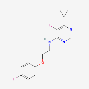 6-cyclopropyl-5-fluoro-N-[2-(4-fluorophenoxy)ethyl]pyrimidin-4-amine