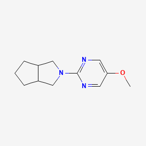 molecular formula C12H17N3O B15122304 5-Methoxy-2-{octahydrocyclopenta[c]pyrrol-2-yl}pyrimidine 