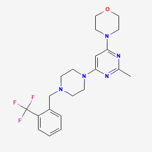 4-[2-Methyl-6-(4-{[2-(trifluoromethyl)phenyl]methyl}piperazin-1-yl)pyrimidin-4-yl]morpholine