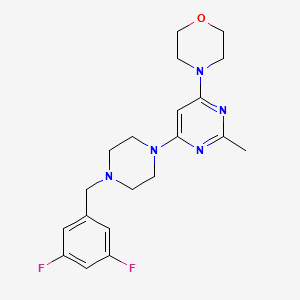 4-(6-{4-[(3,5-Difluorophenyl)methyl]piperazin-1-yl}-2-methylpyrimidin-4-yl)morpholine