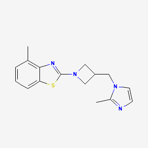 4-methyl-2-{3-[(2-methyl-1H-imidazol-1-yl)methyl]azetidin-1-yl}-1,3-benzothiazole