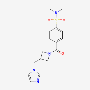 4-{3-[(1H-imidazol-1-yl)methyl]azetidine-1-carbonyl}-N,N-dimethylbenzene-1-sulfonamide