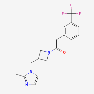 1-{3-[(2-methyl-1H-imidazol-1-yl)methyl]azetidin-1-yl}-2-[3-(trifluoromethyl)phenyl]ethan-1-one