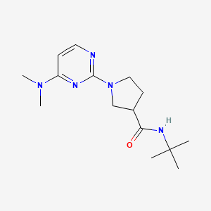 molecular formula C15H25N5O B15122355 N-tert-butyl-1-[4-(dimethylamino)pyrimidin-2-yl]pyrrolidine-3-carboxamide 