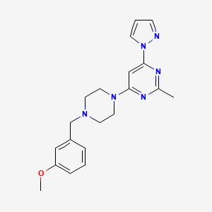 4-{4-[(3-methoxyphenyl)methyl]piperazin-1-yl}-2-methyl-6-(1H-pyrazol-1-yl)pyrimidine