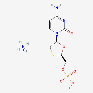 Ammonium [(2R,5S)-5-(4-amino-2-oxopyrimidin-1(2H)-yl)-1,3-oxathiolan-2-yl]methyl hydrogen phosphate