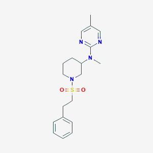 N,5-dimethyl-N-[1-(2-phenylethanesulfonyl)piperidin-3-yl]pyrimidin-2-amine