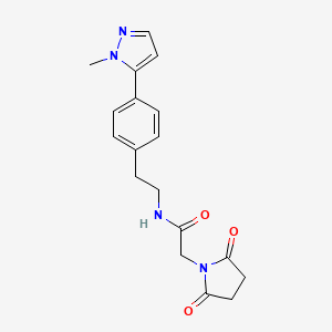 2-(2,5-dioxopyrrolidin-1-yl)-N-{2-[4-(1-methyl-1H-pyrazol-5-yl)phenyl]ethyl}acetamide