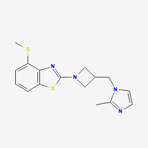 molecular formula C16H18N4S2 B15122433 2-{3-[(2-methyl-1H-imidazol-1-yl)methyl]azetidin-1-yl}-4-(methylsulfanyl)-1,3-benzothiazole 