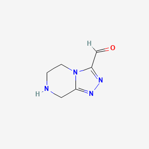 molecular formula C6H8N4O B1512244 5,6,7,8-Tetrahydro[1,2,4]triazolo[4,3-a]pyrazine-3-carbaldehyde CAS No. 1159530-92-3