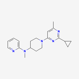 N-[1-(2-cyclopropyl-6-methylpyrimidin-4-yl)piperidin-4-yl]-N-methylpyridin-2-amine