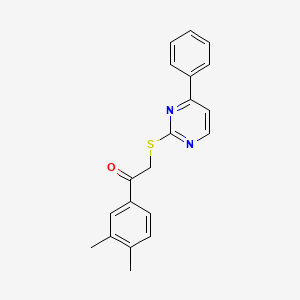 1-(3,4-Dimethylphenyl)-2-[(4-phenylpyrimidin-2-yl)sulfanyl]ethanone