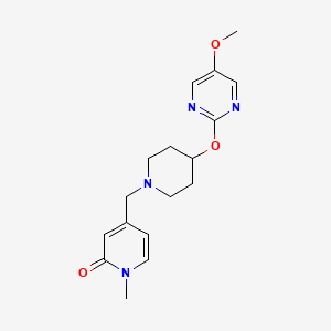 molecular formula C17H22N4O3 B15122447 4-({4-[(5-Methoxypyrimidin-2-yl)oxy]piperidin-1-yl}methyl)-1-methyl-1,2-dihydropyridin-2-one 