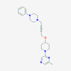 2-Methyl-6-(4-{[4-(4-phenylpiperazin-1-yl)but-2-yn-1-yl]oxy}piperidin-1-yl)pyrazine