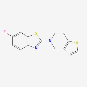 6-fluoro-2-{4H,5H,6H,7H-thieno[3,2-c]pyridin-5-yl}-1,3-benzothiazole