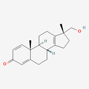 molecular formula C20H26O2 B1512248 (8R,9S,10R,17R)-17-(Hydroxymethyl)-10,17-dimethyl-6,7,8,9,11,12,15,16-octahydrocyclopenta[a]phenanthren-3-one CAS No. 1203575-20-5