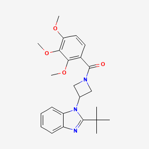 2-tert-butyl-1-[1-(2,3,4-trimethoxybenzoyl)azetidin-3-yl]-1H-1,3-benzodiazole