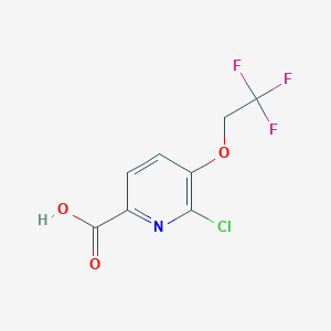 molecular formula C8H5ClF3NO3 B1512249 6-Chloro-5-(2,2,2-trifluoroethoxy)picolinic acid CAS No. 855916-43-7