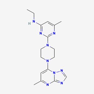 N-ethyl-6-methyl-2-(4-{5-methyl-[1,2,4]triazolo[1,5-a]pyrimidin-7-yl}piperazin-1-yl)pyrimidin-4-amine