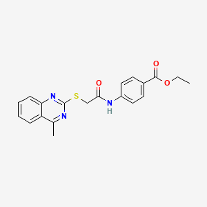 Ethyl 4-({[(4-methylquinazolin-2-yl)sulfanyl]acetyl}amino)benzoate